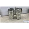 Image 3 : Pair of Punched Tin Lanterns with Celtic Knot & Star Designs, 9 1/2" High with Wood Crate
