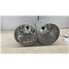 Image 6 : Pair of Punched Tin Lanterns with Celtic Knot & Star Designs, 9 1/2" High with Wood Crate