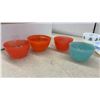Image 5 : Fire-King Oven Ware Swirl Mixing Bowls, 15 Assorted Small Bowls, & More