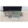 Image 1 : Fifty-Four Shot Glasses with Colored Bands