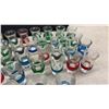 Image 4 : Fifty-Four Shot Glasses with Colored Bands