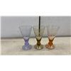 Image 4 : Assorted Glassware: Clear Ribbed Stemware, Striped Stemware, Colored Stemware, & More