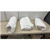 Image 1 : Three White Tarps with Grommets, 6 x 10 Feet