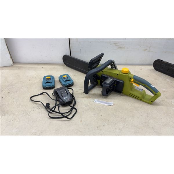Radley 40V Max Chain Saw, 3/18/21, 2 x 20V, 14.5 M/S, 7800 RPM, w/ 2 Batteries & Charger