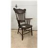 Image 1 : Pressed Back Wood Armchair with Spindle Back & Turned Legs