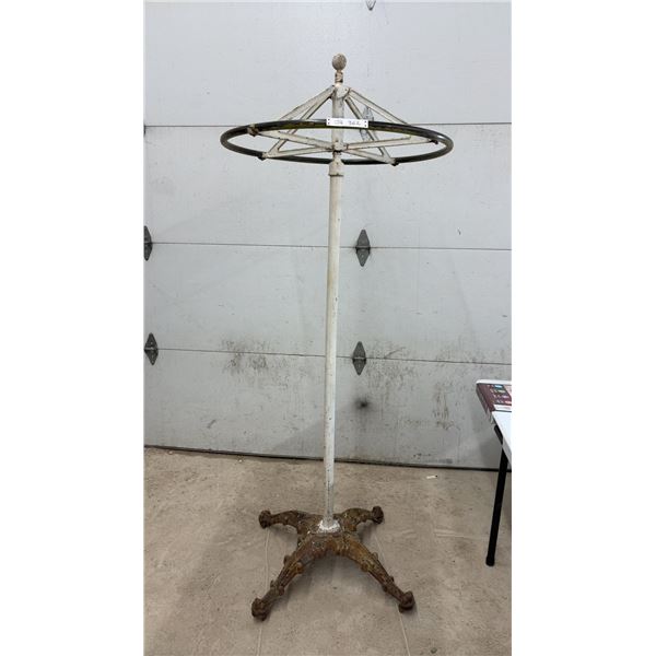 Antique 1800's Cast Iron & Steel Revolving Store Display Clothing Display, 75 x 30"