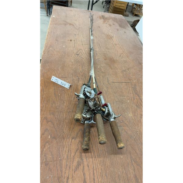 Lot of 4 Vintage Fishing Rods & Reels