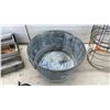 Image 4 : Galvanized Tub, Metal Tackle Box, with Lead Fishing Weights, Large Hooks, Wire Tomato Cages