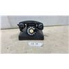 Image 1 : Vintage Black Rotary Dial Telephone with Handset & Coiled Cord