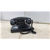 Image 2 : Vintage Black Rotary Dial Telephone with Handset & Coiled Cord