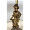 Image 2 : Bronze Putto & Marble-Top Pedestal Table, 18 x 12"