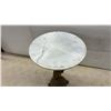 Image 4 : Bronze Putto & Marble-Top Pedestal Table, 18 x 12"