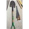 Image 4 : Assorted Hand Tools: True Temper Shovel, Sledgehammer, Axe, & Hand Saw