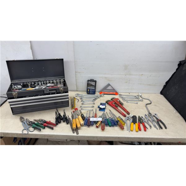 Craftsman Sockets, Pipe Wrenches, Wrenches Metric & SAE, Pliers, Feeler Gauge, Chisels, Allen Keys