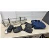 Image 1 : SmartSet Alarm Clock Radio, Black Rod Iron Basket, 6 1/2 x 30 x 7 1/2", Leather Tool Belt &