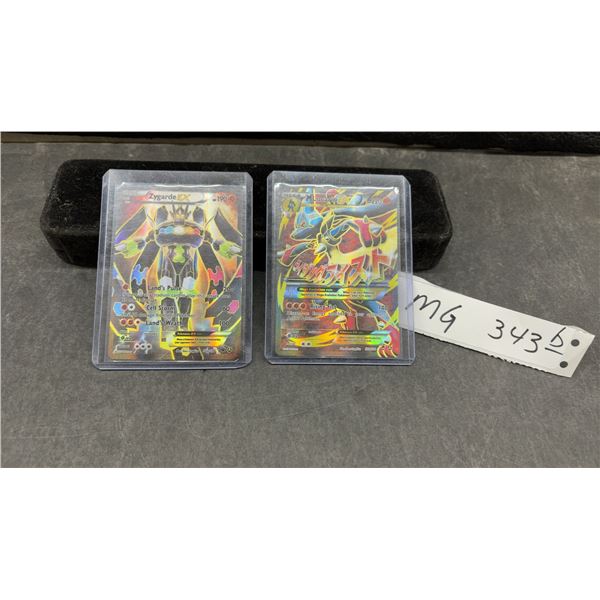 Two Pokémon Trading Card Game Cards: Zygarde EX & M Lucario EX