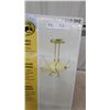 Image 2 : Hampton Bay Hanging Pendant, Satin Nickel Finish, Frosted Glass & Clear Acrylic, 19.5" W X 17.5" D