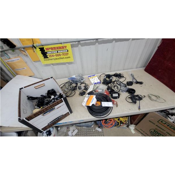 Philips RG6 Quad-Shield Coaxial Cable 100' Roll, Power Adapters, Firewire Cable and More Computer..