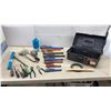 Image 1 : Assorted Pipe Wrenches, Screwdrivers, Pliers, Tool Box, & More