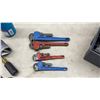 Image 6 : Assorted Pipe Wrenches, Screwdrivers, Pliers, Tool Box, & More
