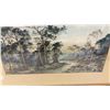 Image 4 : Two Framed Artworks: Watercolor Landscape Signed "Florence G.