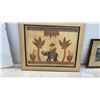 Image 5 : Two Framed Artworks: Watercolor Landscape Signed "Florence G.