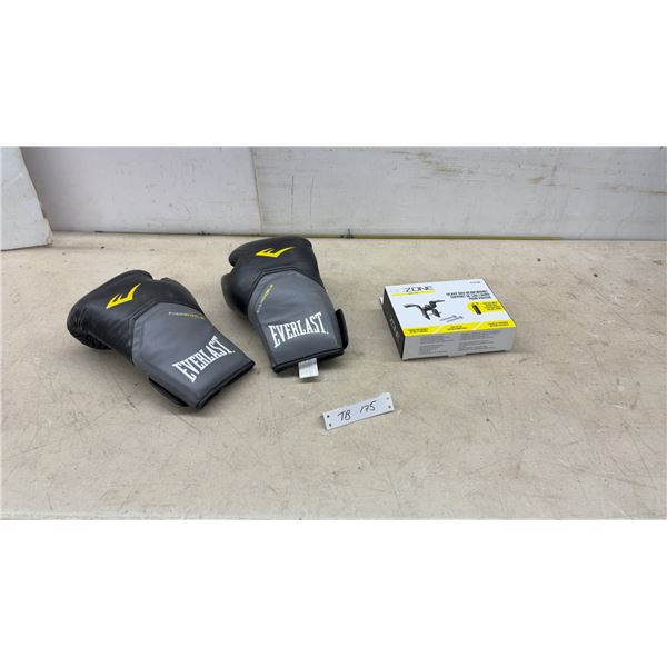 Everlast EverShield 14oz. Boxing Gloves & GoZone Heavy Bag Beam Mount