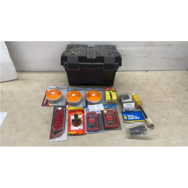 Battery Box, Trailer Lights, Multimeters, Battery Cut-Off Switch, Connectors and More