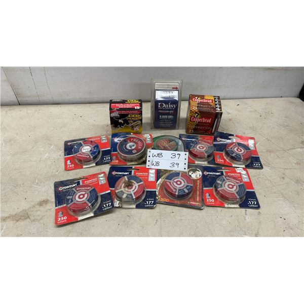 Crosman .177 Caliber Pointed Pellets, Daisy 6,000 Bbs, & Eagle Air CO2 Cylinders