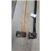 Image 3 : Single-Bit Axe with Wooden Handle and Crapper 1936 Splitting Axe with Fibre-Core Handle