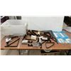 Image 1 : Tote Full Of Assorted Shelf Brackets & Supports Incl. Vanguard 16" Combination Shelf & Rod Holders
