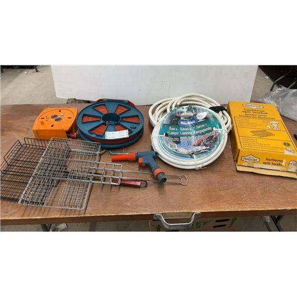 Uniflex Hose Reel, Extension Cord Reel, Garden Hose, 25' (7.6m) 1/2" (1.2mm) and BBQ Spit Baskets