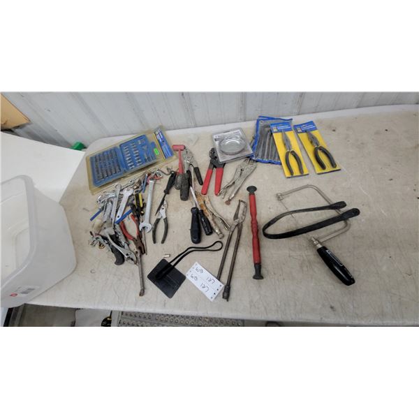 Assorted Tools, Drill and Driver Bit Set, 25-Piece Hex Key Set, Pliers and More