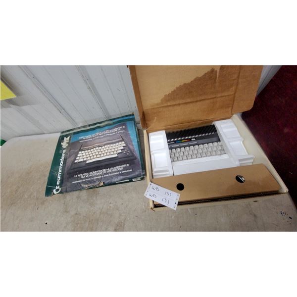 Commodore Plus/4 Home Computer, 1984, in Original Box with Manual and More N.O.S Box Not Perfect