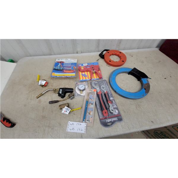 ACE Propane Torch Head, Fish Tapes, Pipe Wrench Set, Pencil Torch, Pressure Gauge and More