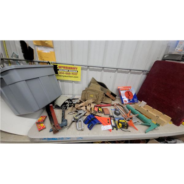 Cobra Cord Bag by Easel, Carpenter's Tool Belt, Mitre Box, Caulking Gun and More