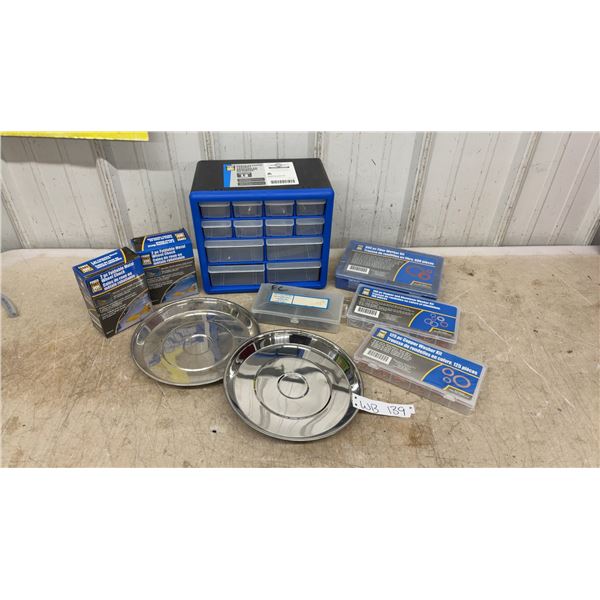 Power Fist 12-Drawer Parts Storage, Wheel Chocks, Washer Kits, Magnetic Trays and More