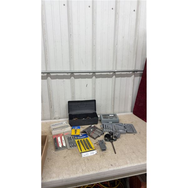 Toolbox With Drill Bits, Reciprocating Saw Blades, Hole Saws, Drill Bit Sets and More