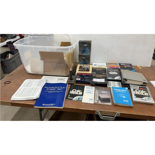 Commodore 64 Software & Accessories: GEOS, Flight Simulator II, Super-Text, Calc Result, Verbatim D