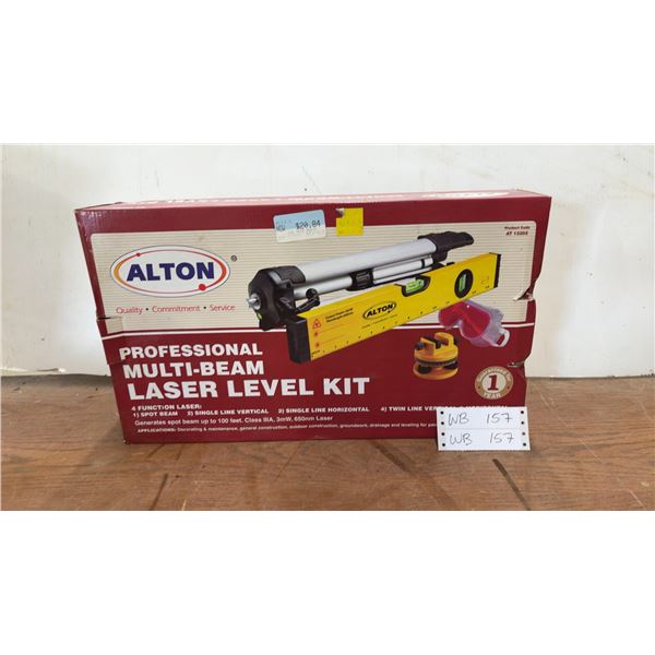 Alton Professional Multi-Beam Laser Level Kit: Tripod, Laser Level, Goggles, & More