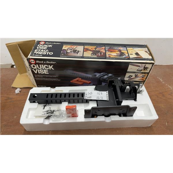 New Old Stock Black & Decker Quick Vise, Model 79-080-04, w/ 5" Jaws, Anvil, & Mounting Hardware