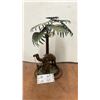 Image 1 : Vintage Palm Tree & Camel Table Lamp with Figurine
