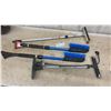 Image 1 : Raleigh Bike Floor Pump, Telescoping Window Squeegee and 2 Snow Brushes With Ice Scrapers