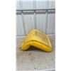Image 3 : Yellow Molded Low-Back Utility Replacement Seat for Riding Mower or Small Tractor