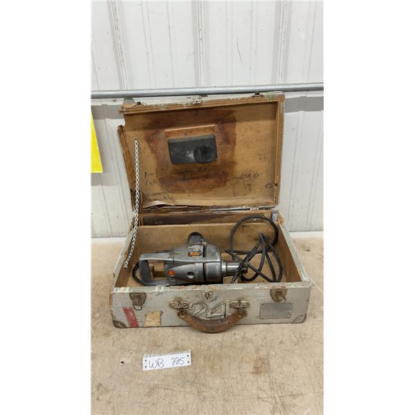 Vintage Skil 1/2" Electric Drill, MTS Mod. 80 in Wooden Case