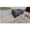 Image 3 : Assortment of Husky and Other Combination and Open-End Wrenches with Black Plastic Toolbox