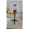 Image 1 : Vintage Style Northwestern-Style Gumball Machine with Red Top, Glass Globe and Black Cast Iron