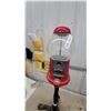 Image 2 : Vintage Style Northwestern-Style Gumball Machine with Red Top, Glass Globe and Black Cast Iron