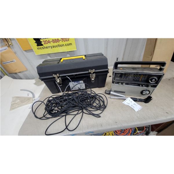 Sony Public Service Band Radio, Microphone, Cables, & Black Hard Case