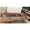 Image 1 : Fischer Cut 70 Skis with Bindings, Scott Ski Poles, & Red Ski Bag.
